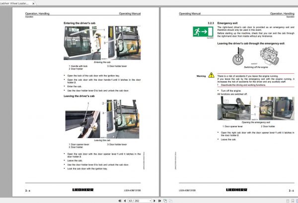 Liebherr Wheel Loader L524 348 SN 13100 Operators Manual 2