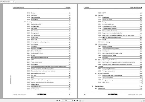 Liebherr Wheel Loader L528 1267USA CAN SN 34983 Operators Manual 2