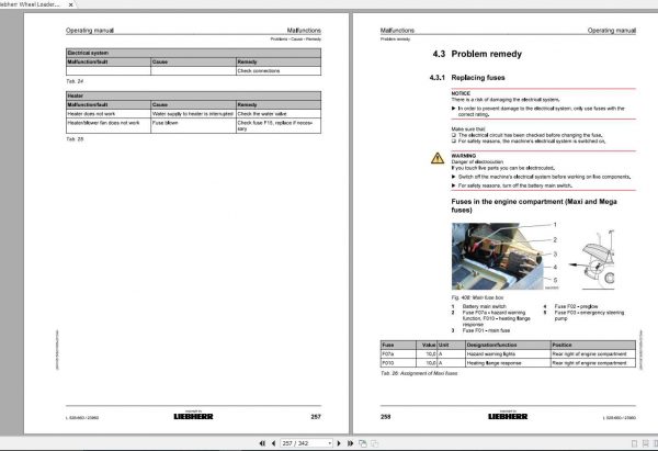 Liebherr Wheel Loader L528 660 SN 23960 Operators Manual 3
