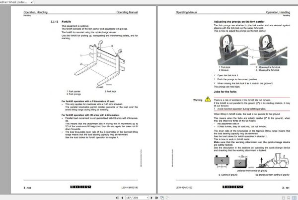 Liebherr Wheel Loader L534 434 SN 13100 Operators Manual 3