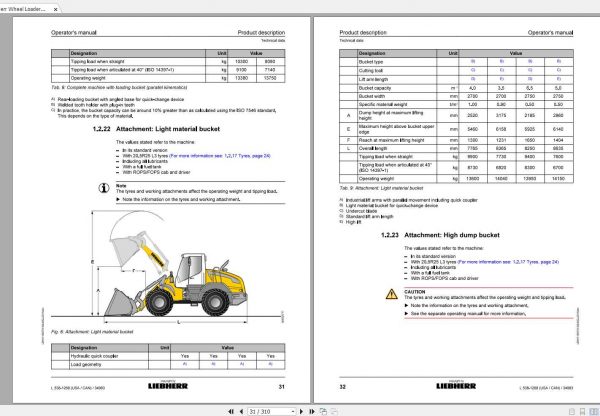 Liebherr Wheel Loader L538 1268USA CAN SN 34983 Operators Manual 2