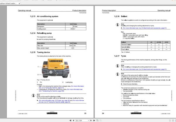Liebherr Wheel Loader L538 1268 SN 31321 Operators Manual 2
