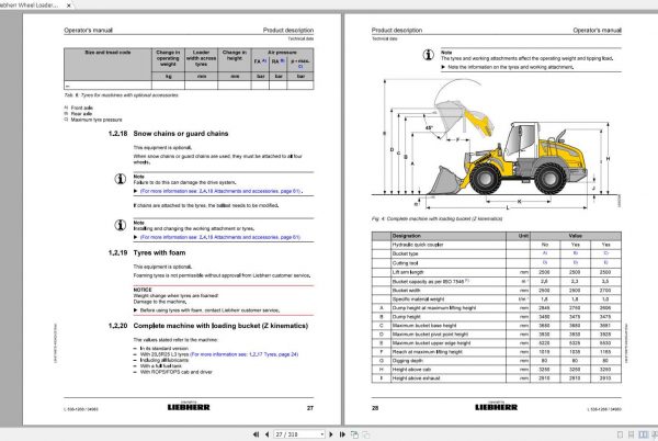 Liebherr Wheel Loader L538 1268 SN 34983 Operators Manual 2