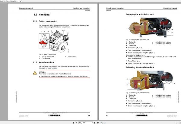Liebherr Wheel Loader L538 1356 SN 37351 Operators Manual 2