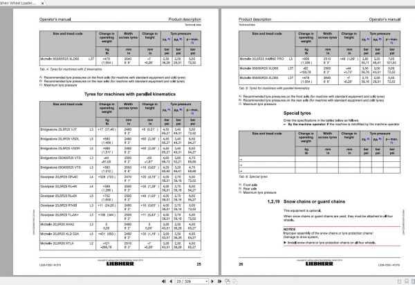 Liebherr Wheel Loader L538 1559USA CAN SN 41579 Operators Manual 2