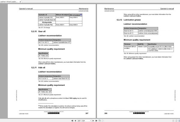 Liebherr Wheel Loader L538 1559 SN 41579 Operators Manual 3