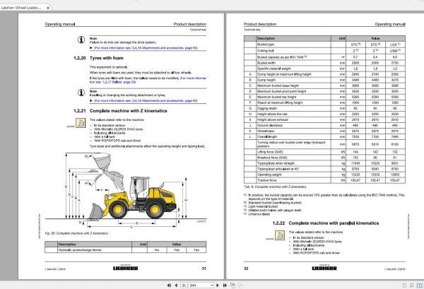 Liebherr Wheel Loader L542 435 SN 23816 Operators Manual 3