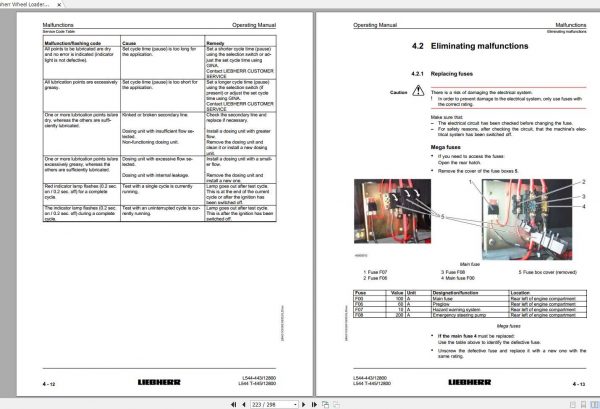 Liebherr Wheel Loader L544 433 SN 12800 Operators Manual 4