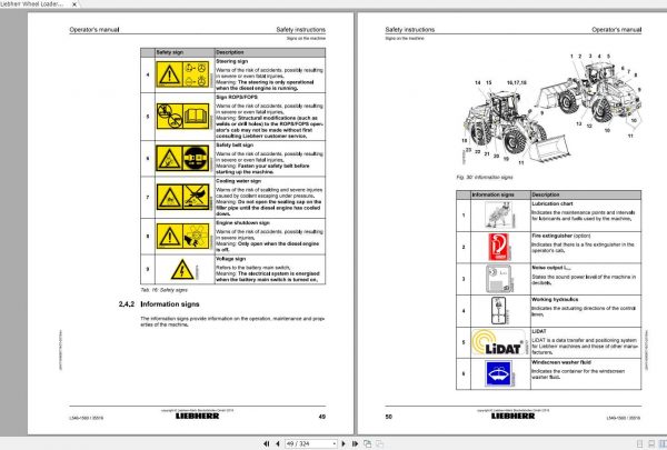 Liebherr Wheel Loader L546 1560 SN 35516 Operators Manual 2