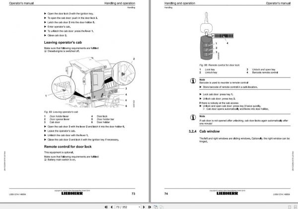 Liebherr Wheel Loader L550 1214USA CAN SN 46854 Operators Manual 2