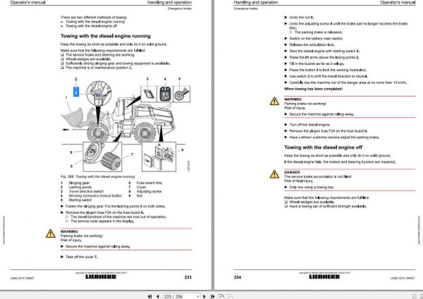 Liebherr Wheel Loader L550 1214 SN 54427 Operators Manual 3