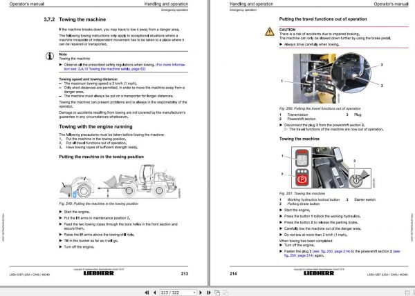 Liebherr Wheel Loader L550 1287USA CAN SN 40349 Operators Manual 2