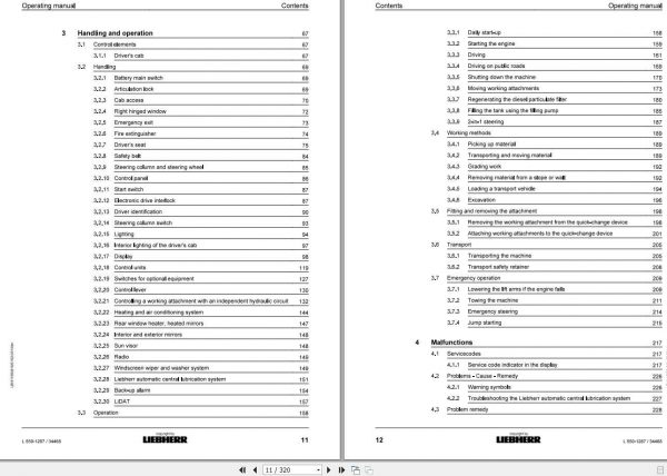 Liebherr Wheel Loader L550 1287 SN 34468 Operators Manual 2
