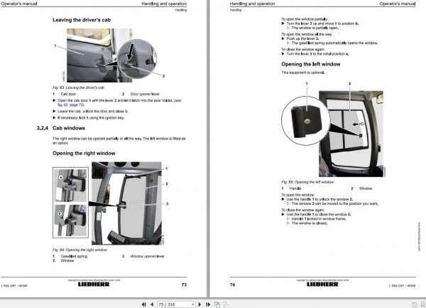 Liebherr Wheel Loader L550 1287 SN 40349 Operators Manual 2