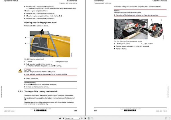 Liebherr Wheel Loader L550 1287 SN 40349 Operators Manual 3