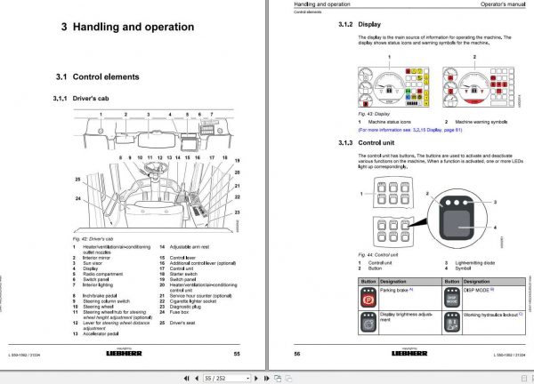 Liebherr Wheel Loader L550 1562 SN 31334 Operators Manual 2