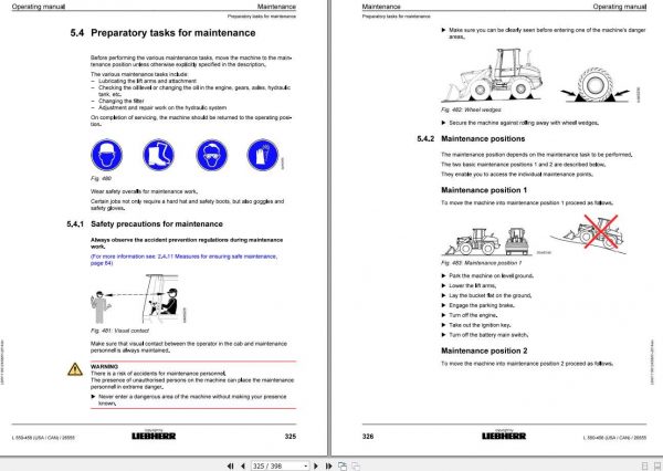Liebherr Wheel Loader L550 456USA CAN SN 26555 Operators Manual 3