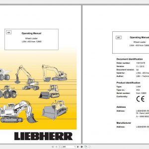 Liebherr Wheel Loader L554 453 SN 12800 Operators Manual 1