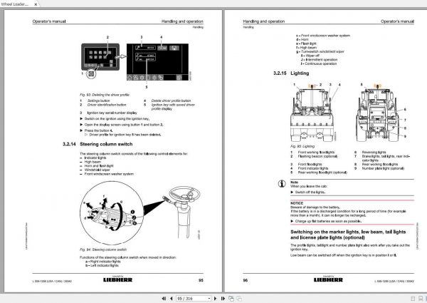 Liebherr Wheel Loader L556 1288USA CAN SN 35542 Operators Manual 2