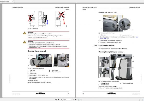 Liebherr Wheel Loader L556 1288 SN 34468 Operators Manual 2