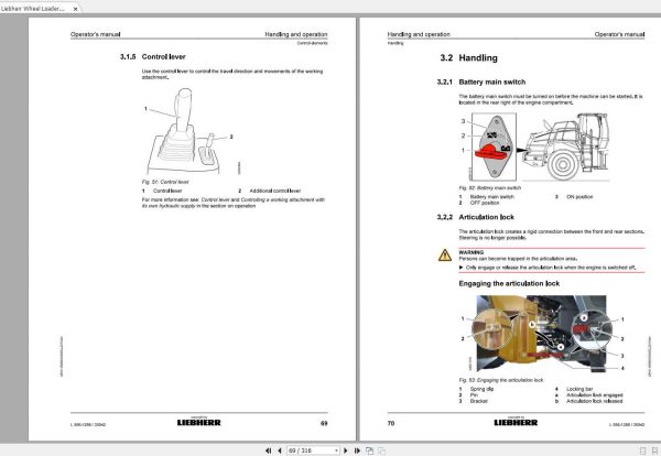Liebherr Wheel Loader L556 1288 SN 35542 Operators Manual 2