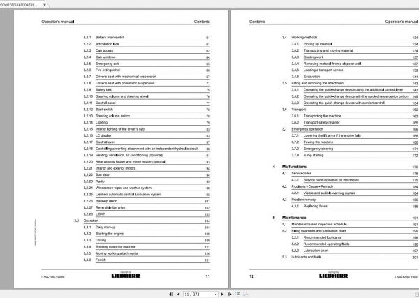 Liebherr Wheel Loader L556 1289 SN 31680 Operators Manual 2