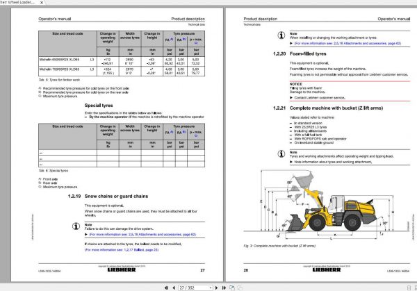 Liebherr Wheel Loader L556 1332USA CAN SN 46854 Operators Manual 2