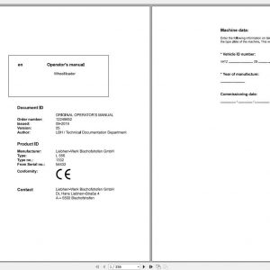 Liebherr Wheel Loader L556 1332 SN 54432 Operators Manual 1