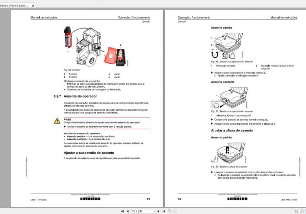 Liebherr Wheel Loader L556 1410 SN 37202 Operators ManualPT BR 2
