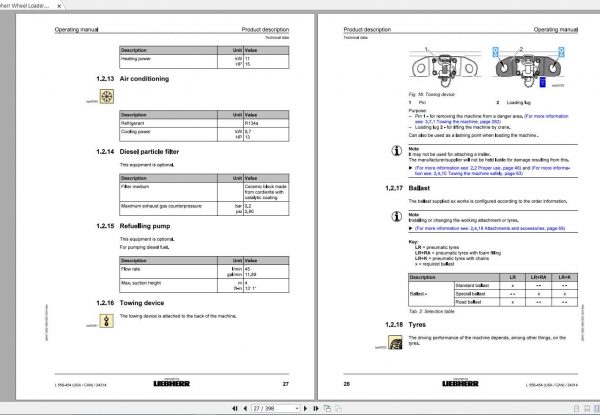 Liebherr Wheel Loader L556 454USA CAN SN 24314 Operators Manual 2