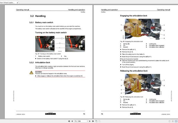 Liebherr Wheel Loader L556 454 SN 24314 Operators Manual 2