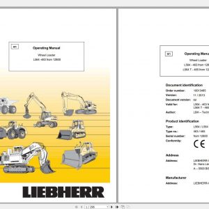 Liebherr Wheel Loader L564T 463 SN 12800 Operators Manual 1