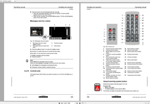 Liebherr Wheel Loader L566 1168USA CAN SN 27707 Operators Manual 2