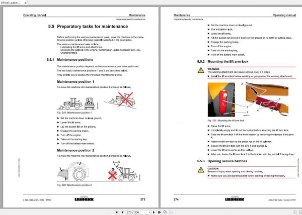 Liebherr Wheel Loader L566 1168USA CAN SN 27707 Operators Manual 3