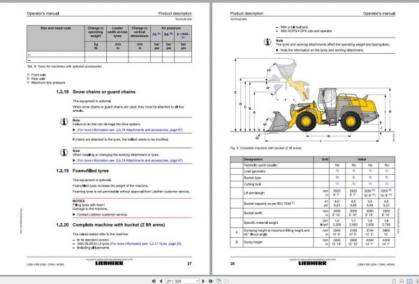 Liebherr Wheel Loader L566 1168USA CAN SN 40349 Operators Manual 2