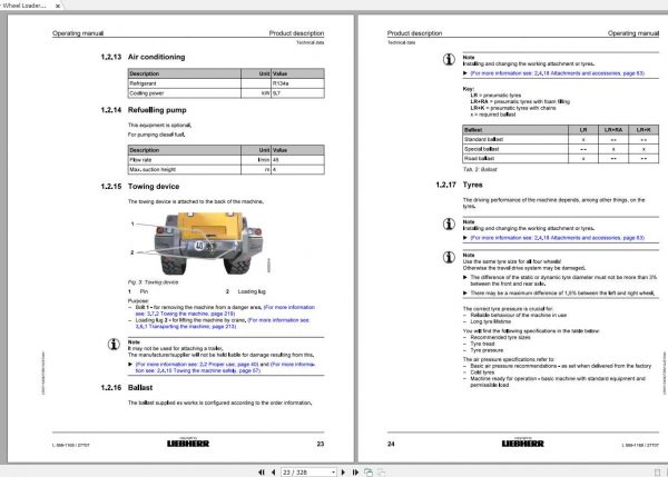 Liebherr Wheel Loader L566 1168 SN 27707 Operators Manual 2