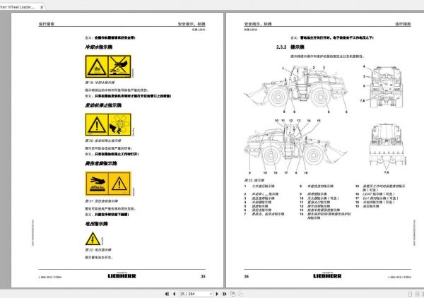 Liebherr Wheel Loader L566 1616 SN 37904 Operators ManualZH 2
