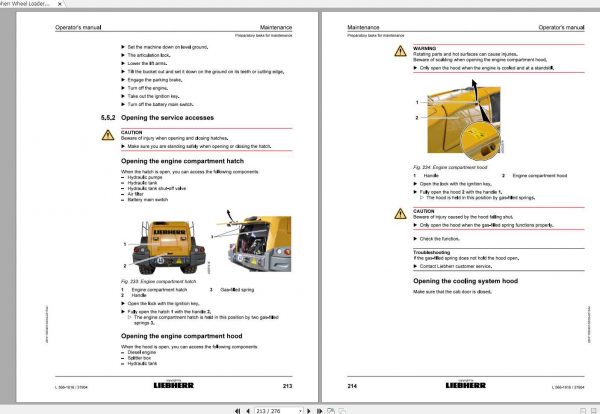 Liebherr Wheel Loader L566 1616 SN 37904 Operators Manual 3