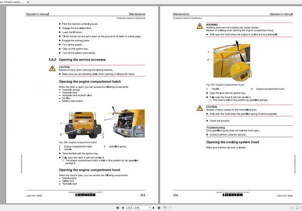 Liebherr Wheel Loader L566 1618 SN 36966 Operators Manual 3