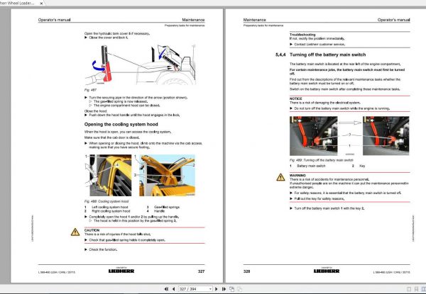 Liebherr Wheel Loader L566 460USA CAN SN 35715 Operators Manual 3