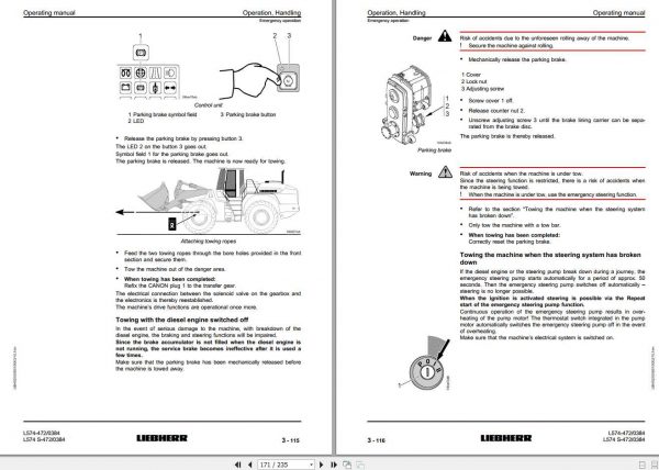Liebherr Wheel Loader L574S 472 SN 0384 Operators Manual 2