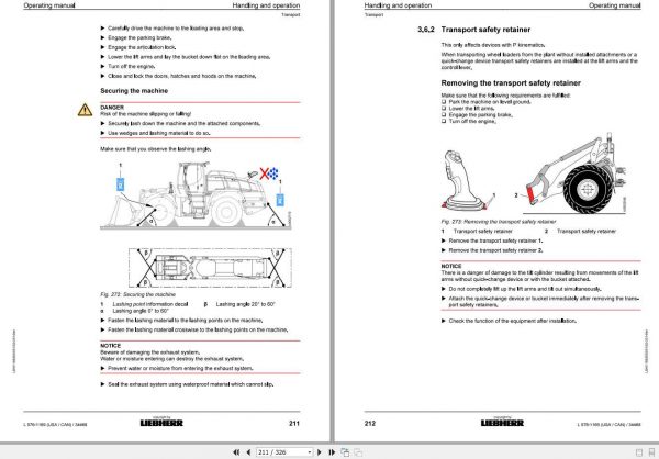 Liebherr Wheel Loader L576 1169USA CAN SN 34468 Operators Manual 3