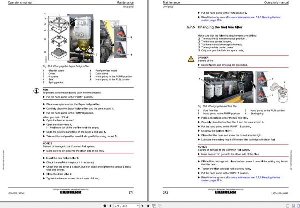 Liebherr Wheel Loader L576 1169 SN 40349 Operators Manual 3