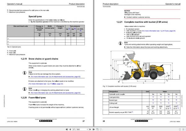 Liebherr Wheel Loader L576 1333USA CAN SN 46854 Operators Manual 2
