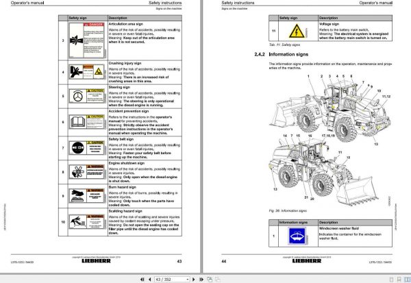 Liebherr Wheel Loader L576 1333USA CAN SN 54430 Operators Manual 2