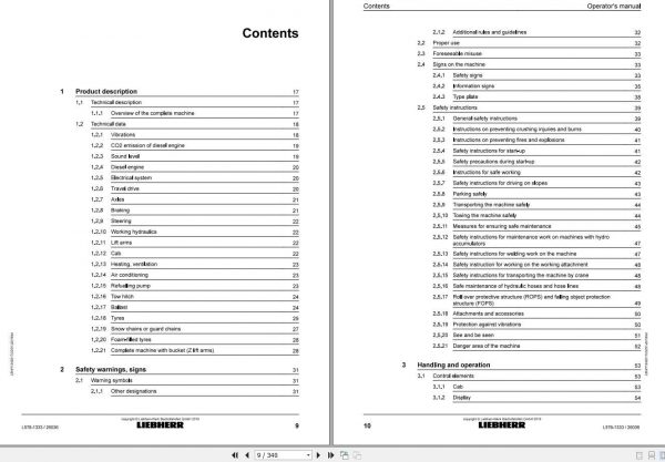 Liebherr Wheel Loader L576 1333 SN 26036 Operators Manual 2