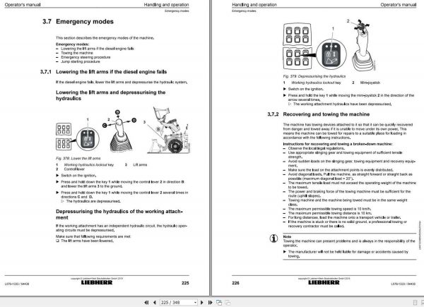 Liebherr Wheel Loader L576 1333 SN 54430 Operators Manual 3