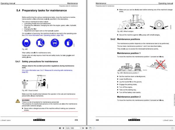 Liebherr Wheel Loader L576 457 SN 24314 Operators Manual 3