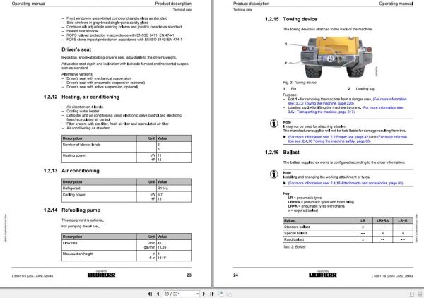Liebherr Wheel Loader L580 1170USA CAN SN 26443 Operators Manual 3