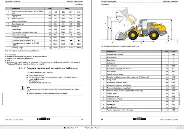 Liebherr Wheel Loader L580 1170USA CAN SN 35542 Operators Manual 2 1